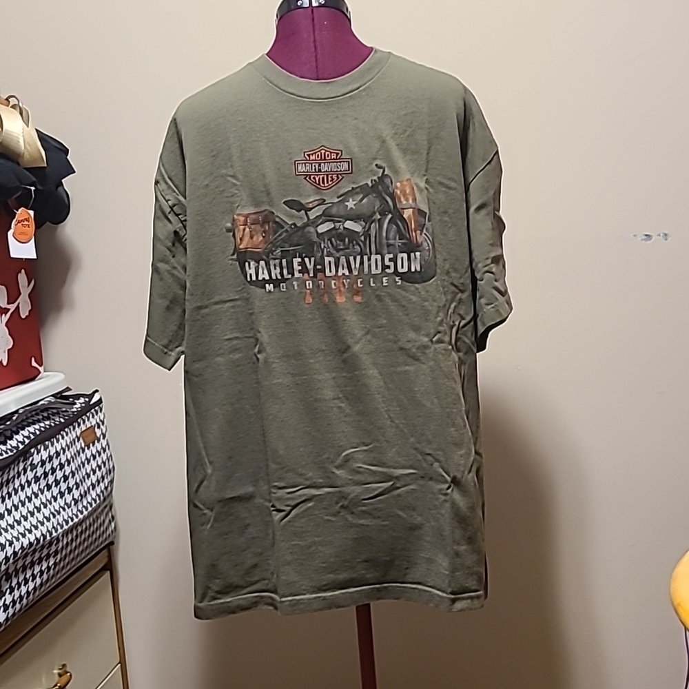 Harley-Davidson Men's Olive Green T-Shirt